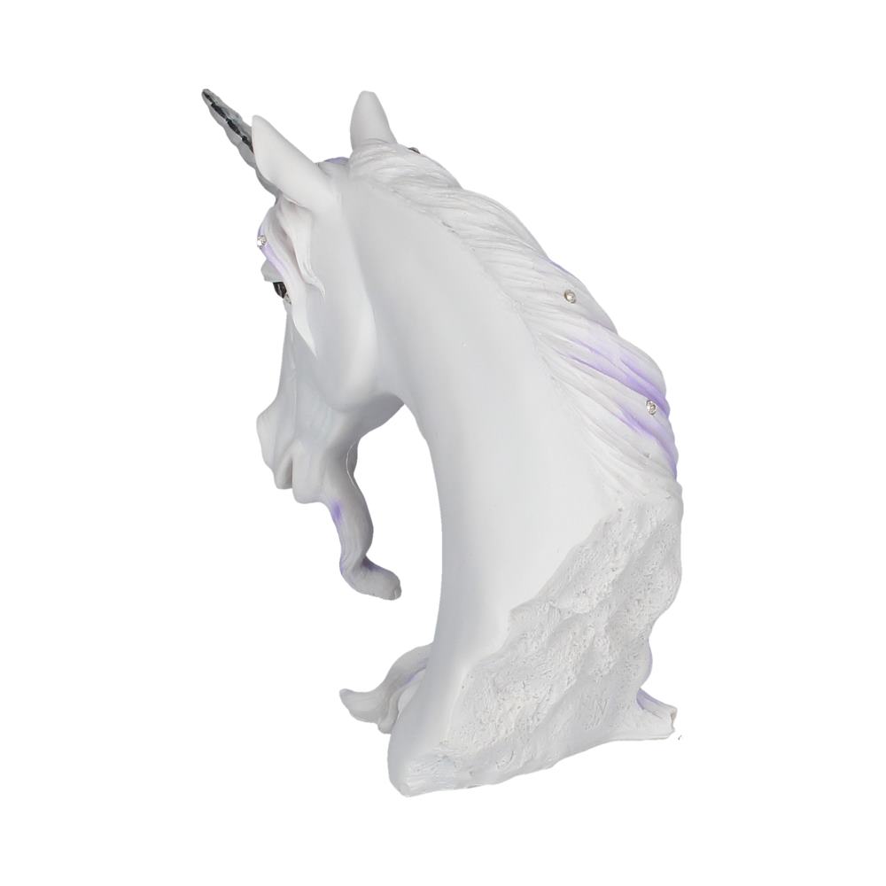 Jewelled Magnificence Small White Unicorn Bust Ornament: 5 Figurines Medium (15 29cm) By Gift Moments