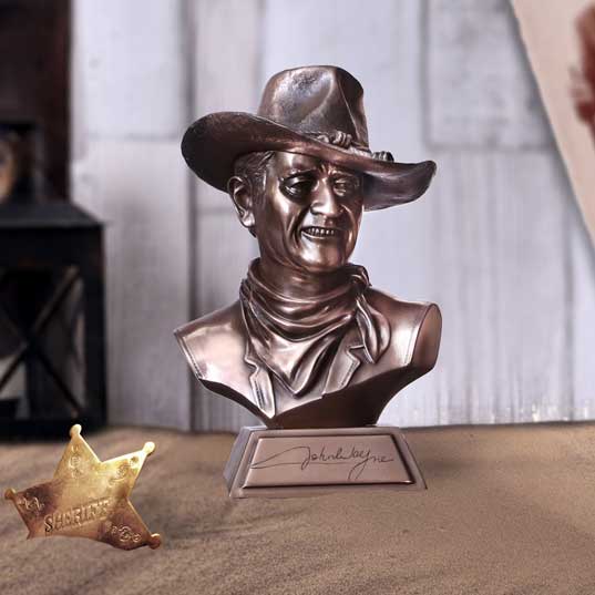 John Wayne Bronze Bust 18cm: 1 Figures & Collectables By John Wayne