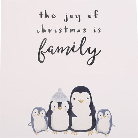 Joy of Christmas Penguin Family Hanging Sign: 2 - Signs & Plaques By Gift Moments