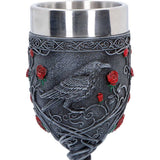 Twilight Bloom Gothic Raven Goblet