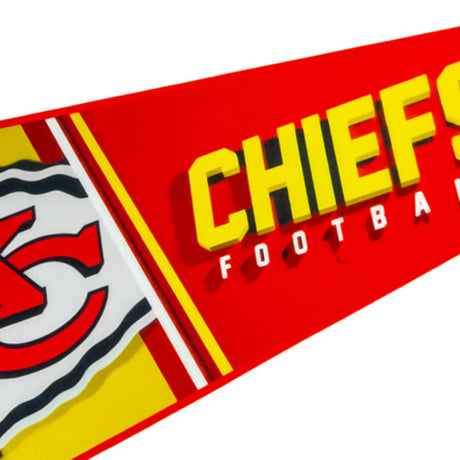 Kansas City Chiefs Classic Felt Wall Pennant: 4 - Flags & Banners By American Sports