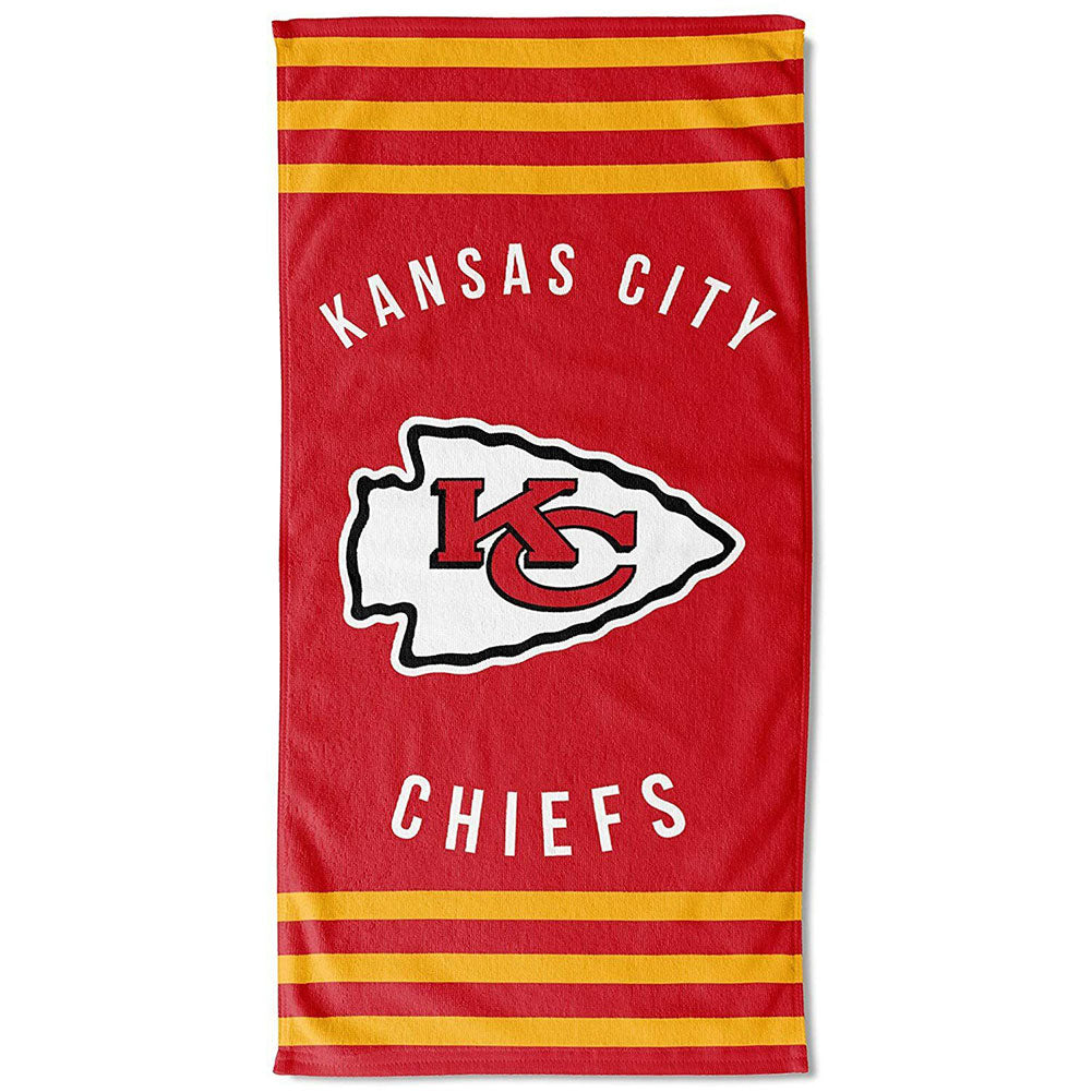 Kansas City Chiefs Stripe Towel: 1 - Towels By American Sports