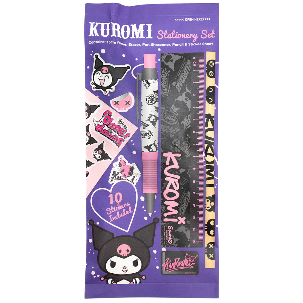 Kuromi 6pc Stationery Set: 2 - Stationery By Kuromi
