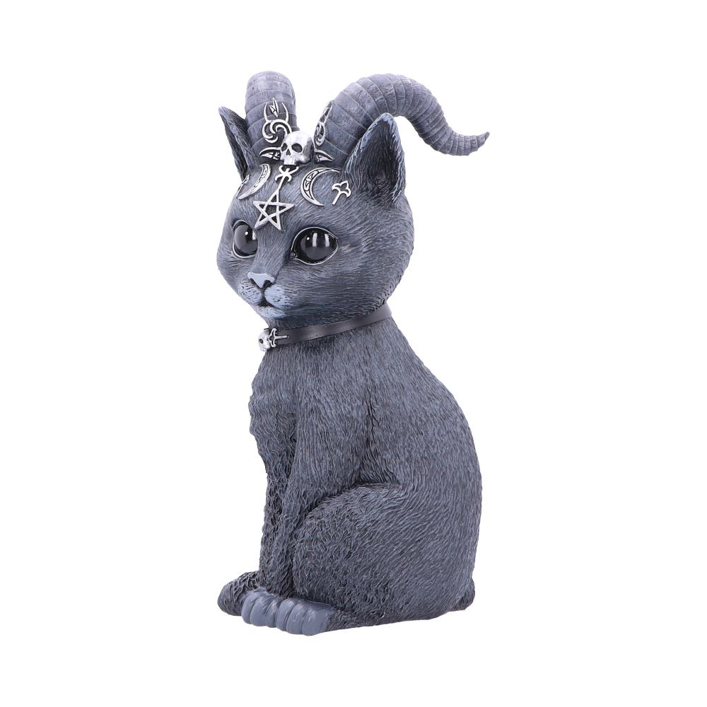 Large Pawzuph Horned Occult Cat Figurine: 3 - Figures & Collectables By NN Designs