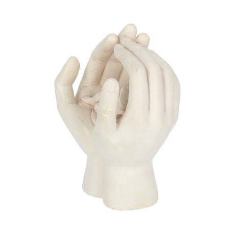Large Shelter 17.5cm Baby in Cradled Hand Figurine: 3 - Figures & Collectables By Gift Moments