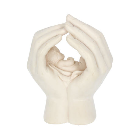 Large Shelter 17.5cm Baby in Cradled Hand Figurine: 5 - Figures & Collectables By Gift Moments