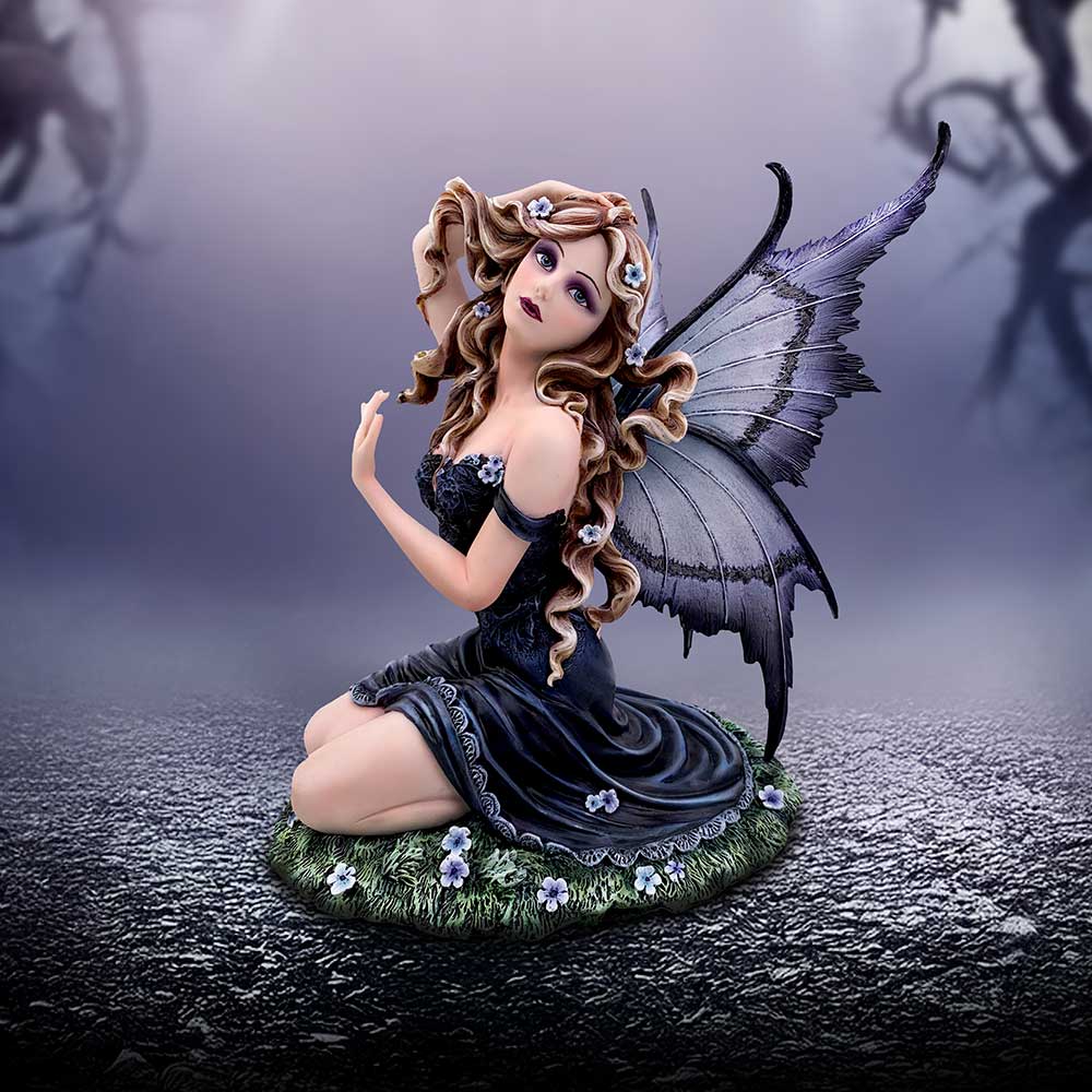 Lavender Enchanted Kneeling Fairy Figurine: 1 - Figurines Medium (15-29cm) By NN Designs