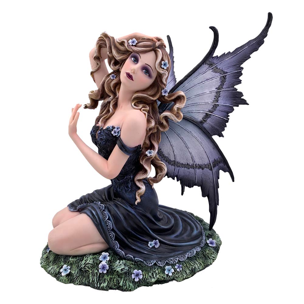 Lavender Enchanted Kneeling Fairy Figurine: 2 - Figurines Medium (15-29cm) By NN Designs