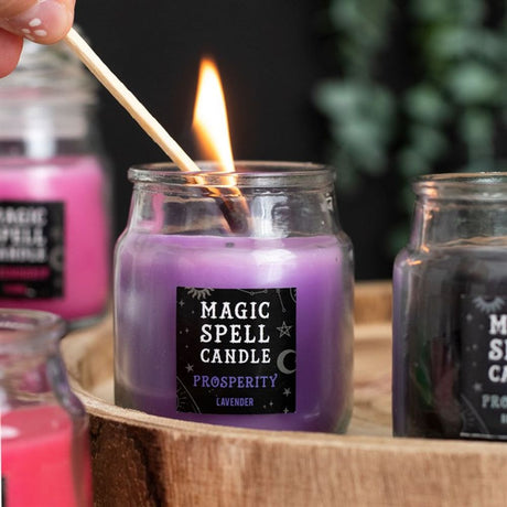 Lavender ’Prosperity’ Spell Candle Jar: 1 - Candles By Gift Moments