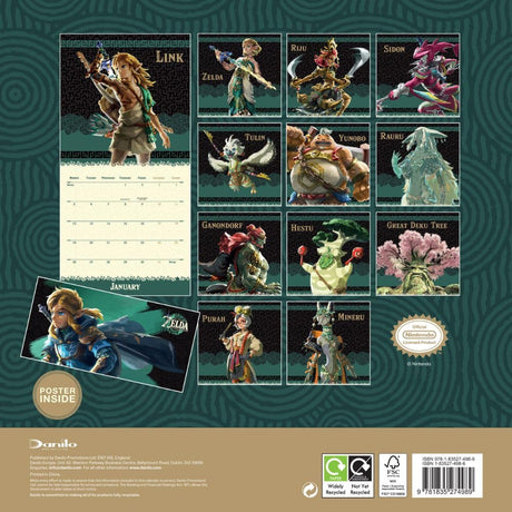 The Legend Of Zelda Square Calendar 2026: 4 - Calendars By The Legend Of Zelda