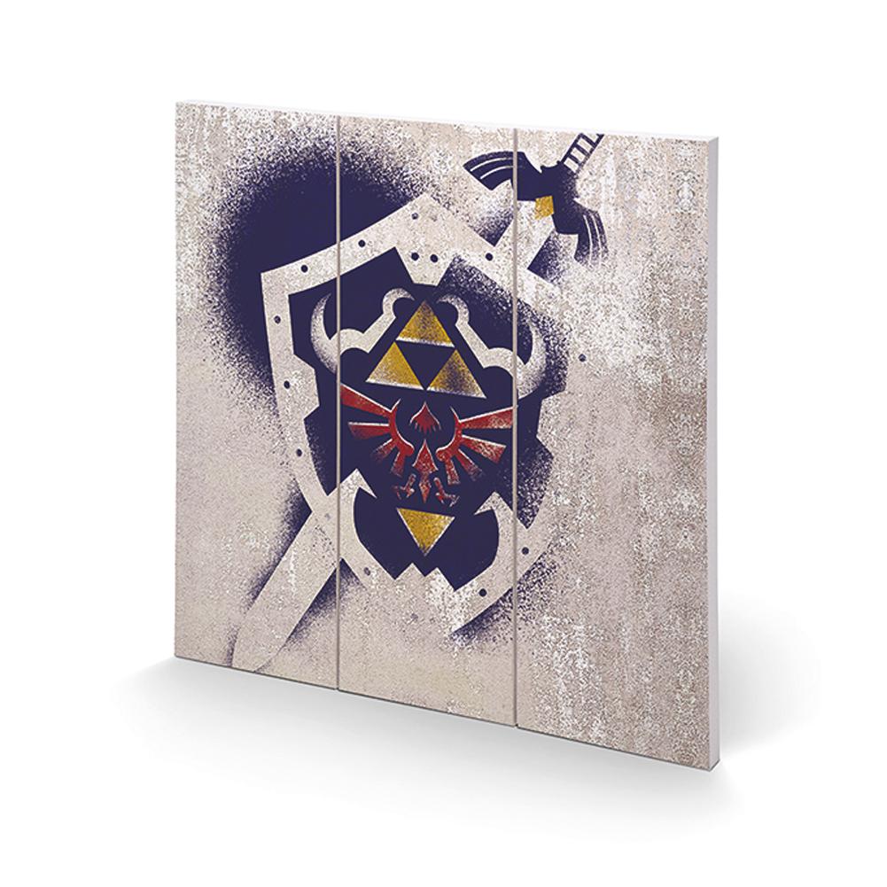 The Legend Of Zelda Shield Wood Print - Shop Wall Art At Gift Moments - 1