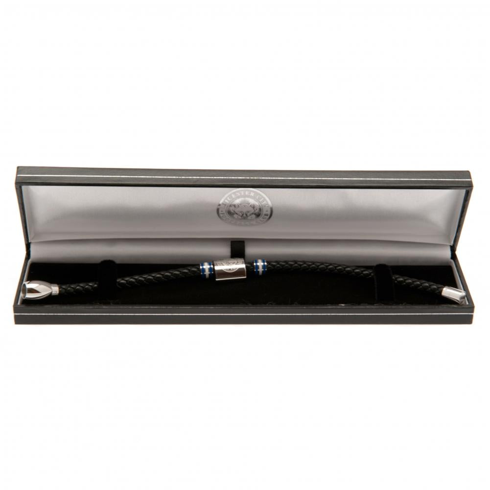 Leicester City FC Colour Ring Leather Bracelet: 3 - Jewellery By Leicester City