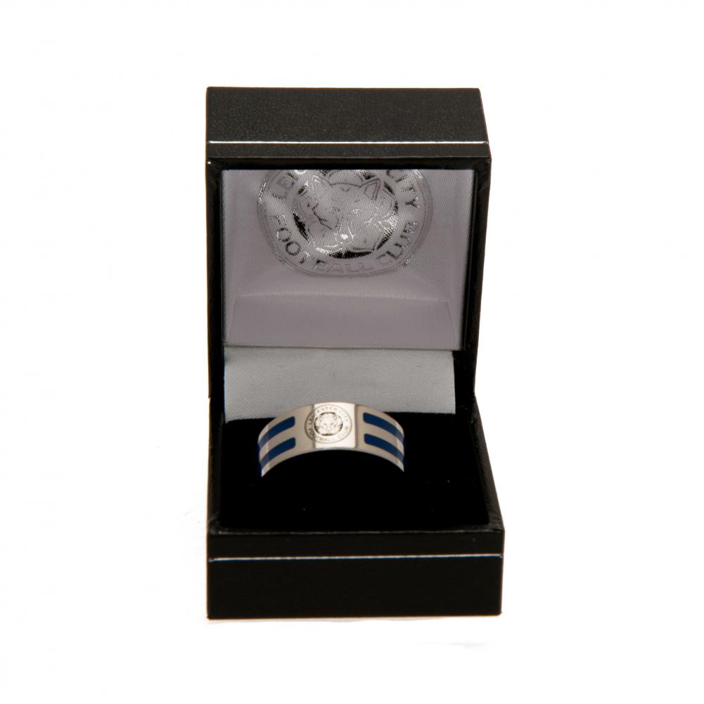 Leicester City FC Colour Stripe Ring Medium: 3 - Jewellery By Leicester City