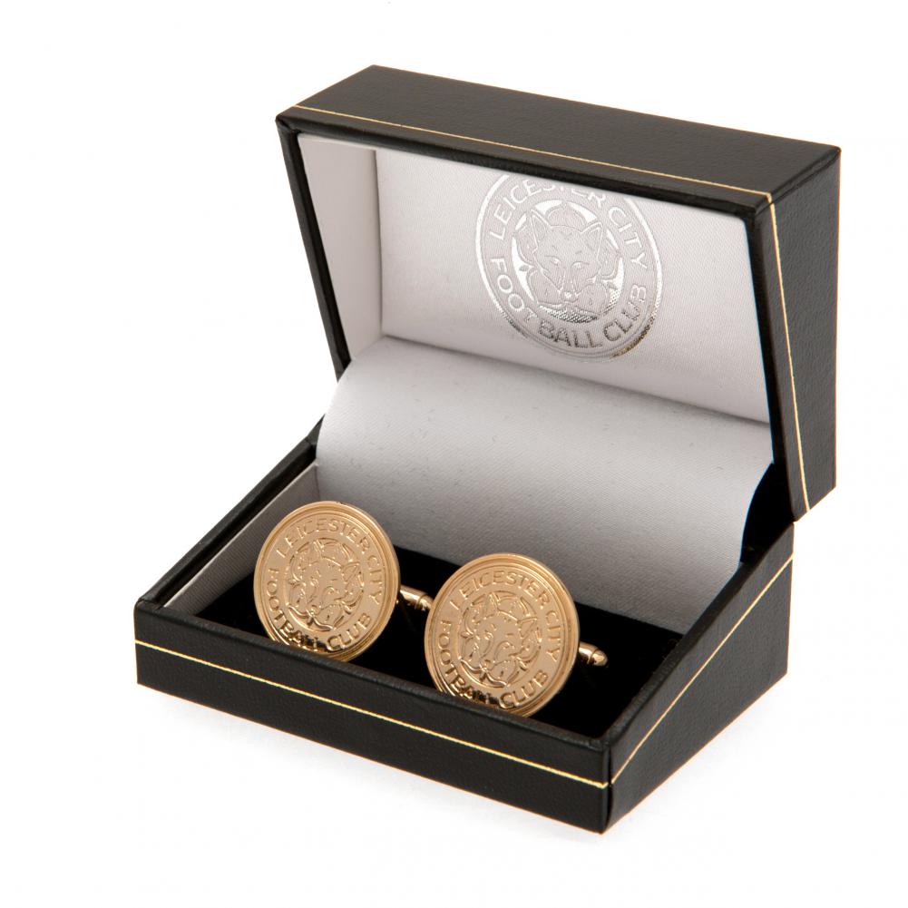 Leicester City FC Gold Plated Cufflinks: 1 - Cufflinks & Tie Slides By Leicester City