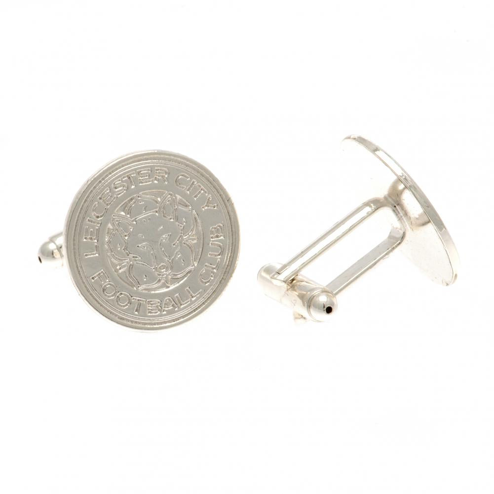 Leicester City FC Silver Plated Formed Cufflinks: 2 - Cufflinks & Tie Slides By Leicester City