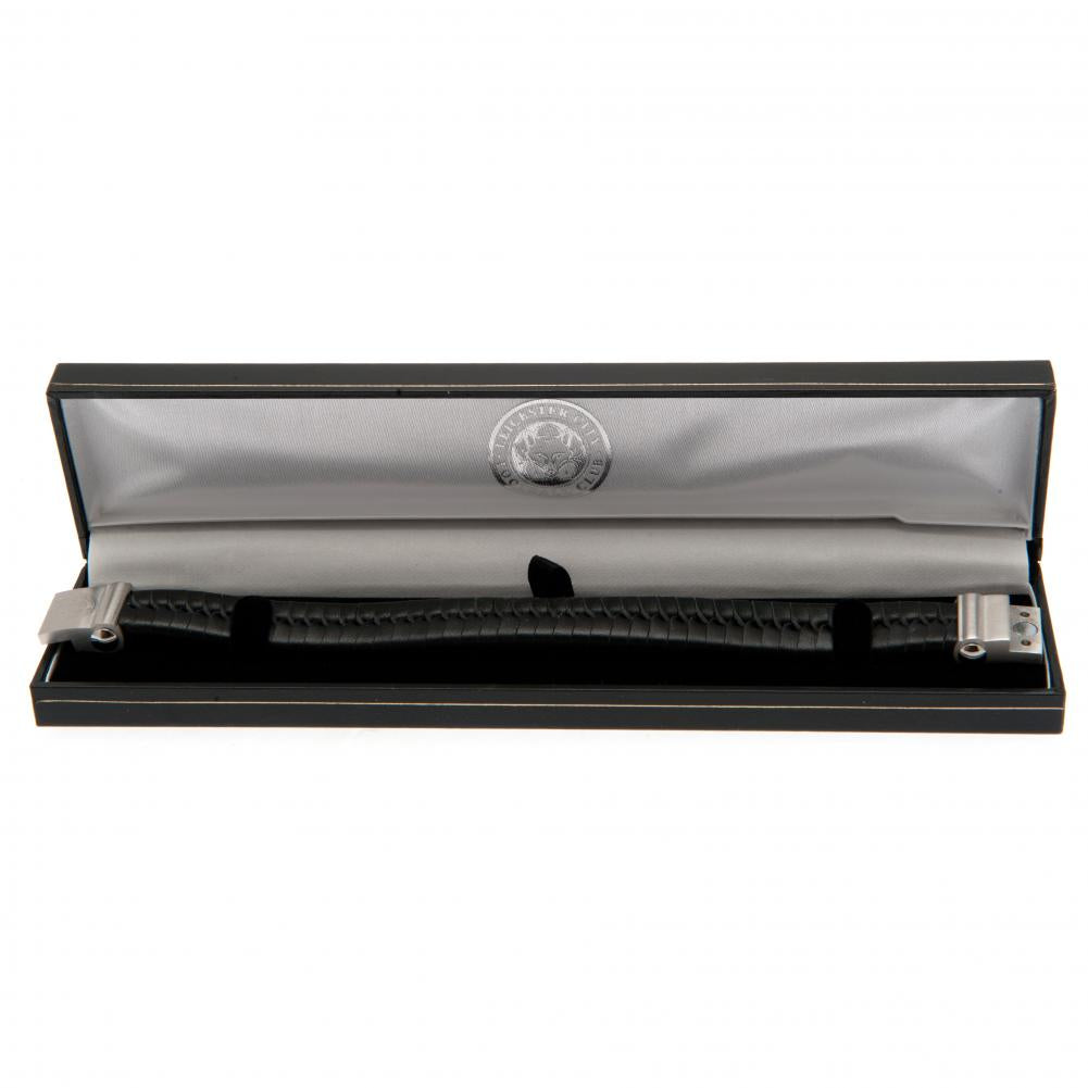 Leicester City FC Single Plait Leather Bracelet - Shop Jewellery At Gift Moments - 3