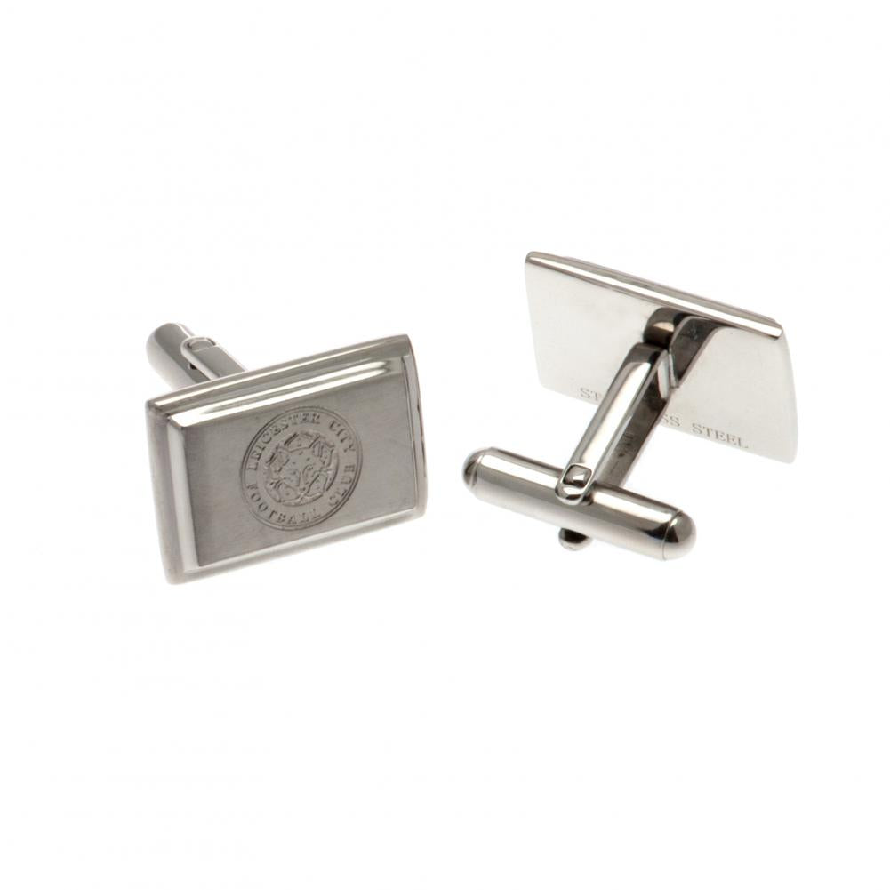 Leicester City FC Stainless Steel Cufflinks: 2 - Cufflinks & Tie Slides By Leicester City