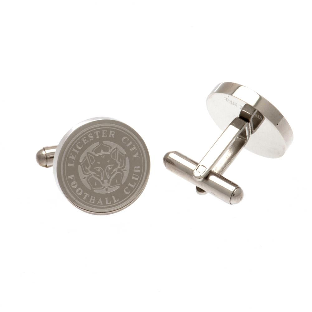 Leicester City FC Stainless Steel Formed Cufflinks: 2 - Cufflinks & Tie Slides By Leicester City