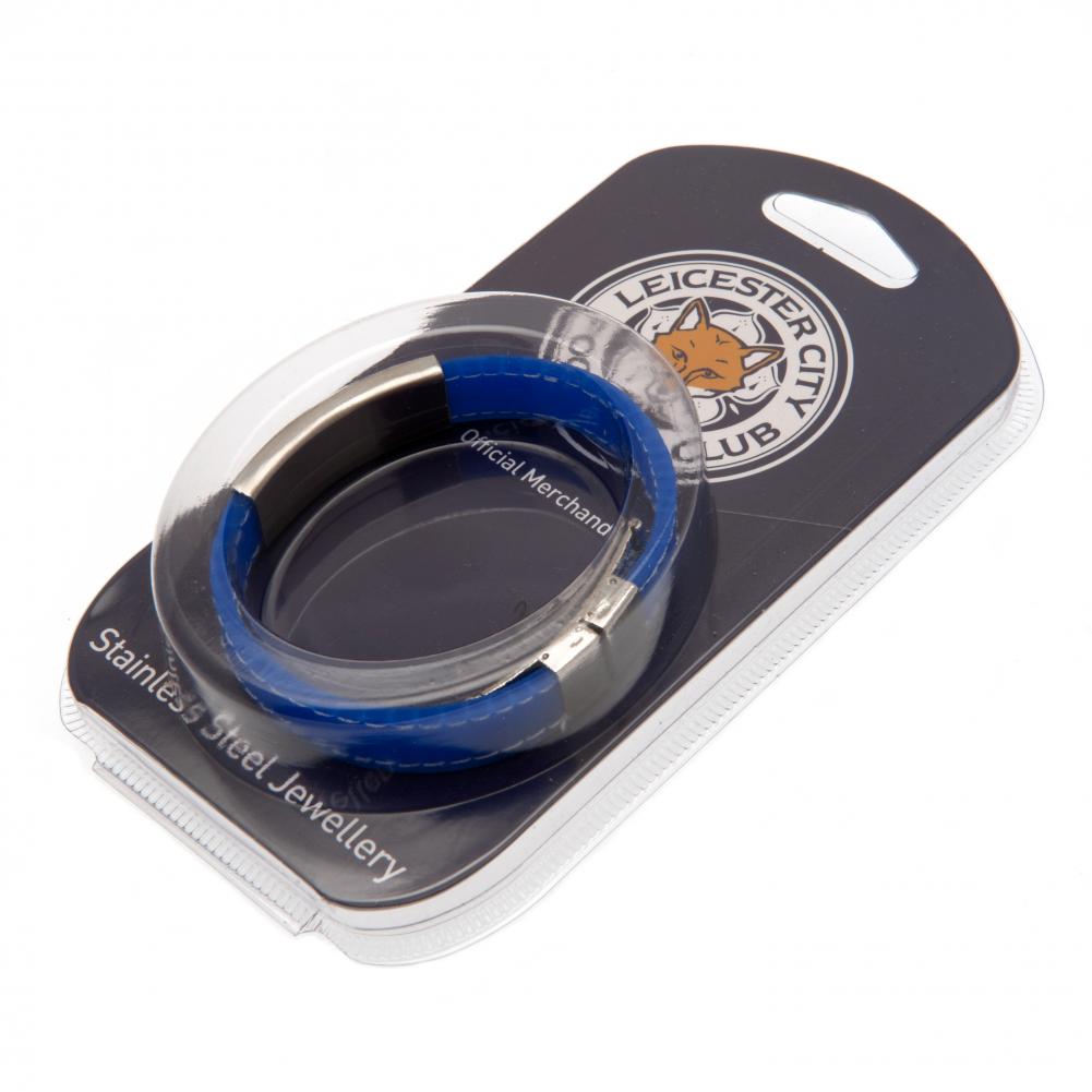 Leicester City FC Stitched Silicone Bracelet BL: 3 - Jewellery By Leicester City