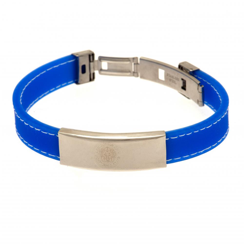 Leicester City FC Stitched Silicone Bracelet BL: 2 - Jewellery By Leicester City
