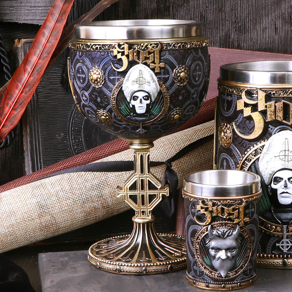 Licensed Ghost Papa Emeritus III Gold Goblet - Shop Goblets & Chalices At Gift Moments - 1