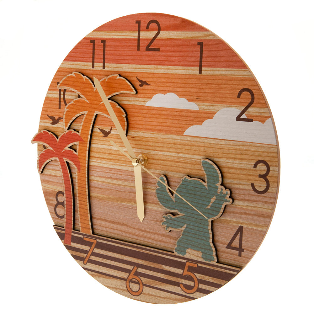 Lilo & Stitch Premium Wooden Wall Clock: 2 - Clocks By Lilo & Stitch