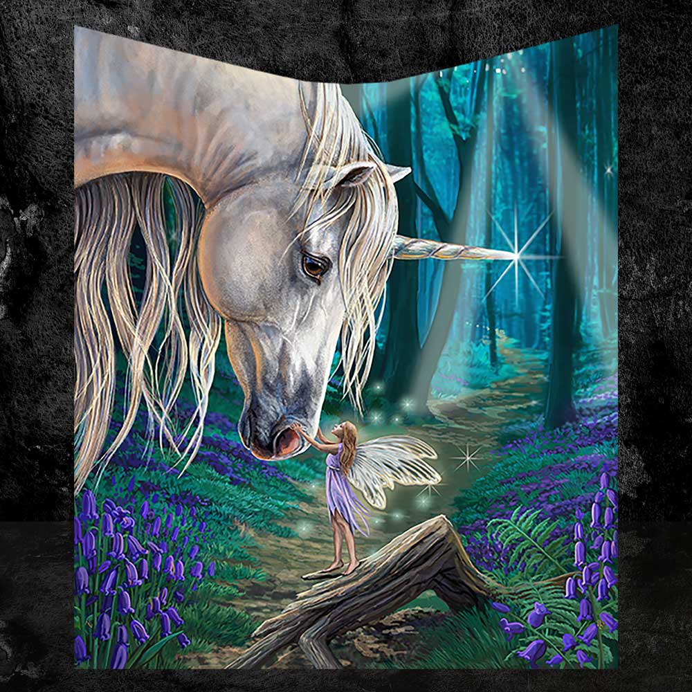 Lisa Parker Fairy Whispers Unicorn Throw Blanket: 1 - Throws By Lisa Parker