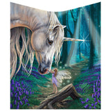 Lisa Parker Fairy Whispers Unicorn Throw Blanket: 2 Throws By Lisa Parker