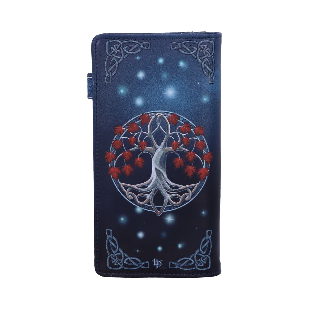 Lisa Parker Guardian of the Fall White Autumn Wolf Embossed Purse: 4 - Purses By Lisa Parker