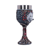 Lisa Parker Guardian of the Fall White Autumn Wolf Goblet: 5 - Goblets & Chalices By Lisa Parker