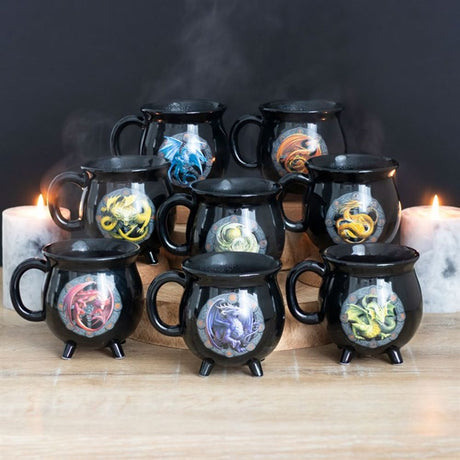 Litha Colour Changing Cauldron Mug by Anne Stokes: 5 - Mugs By Gift Moments
