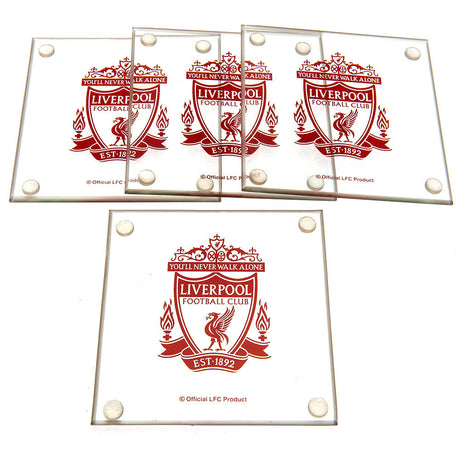 Liverpool FC 4pk Glass Coaster Set: 1 - Coasters By Liverpool