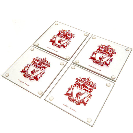 Liverpool FC 4pk Glass Coaster Set: 2 - Coasters By Liverpool