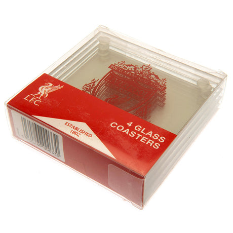 Liverpool FC 4pk Glass Coaster Set: 4 - Coasters By Liverpool