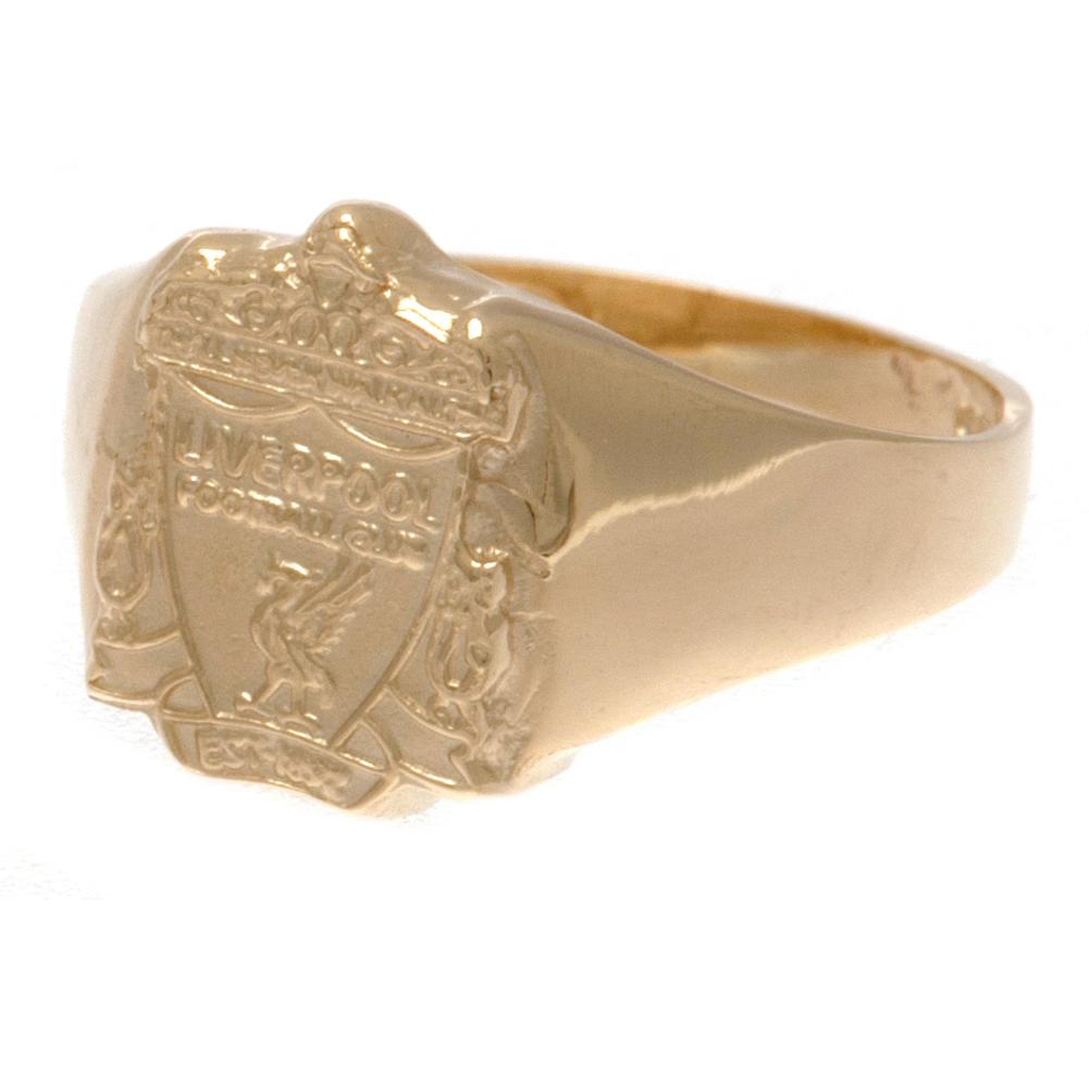 Liverpool FC 9ct Gold Crest Ring Large: 1 - Jewellery By Liverpool