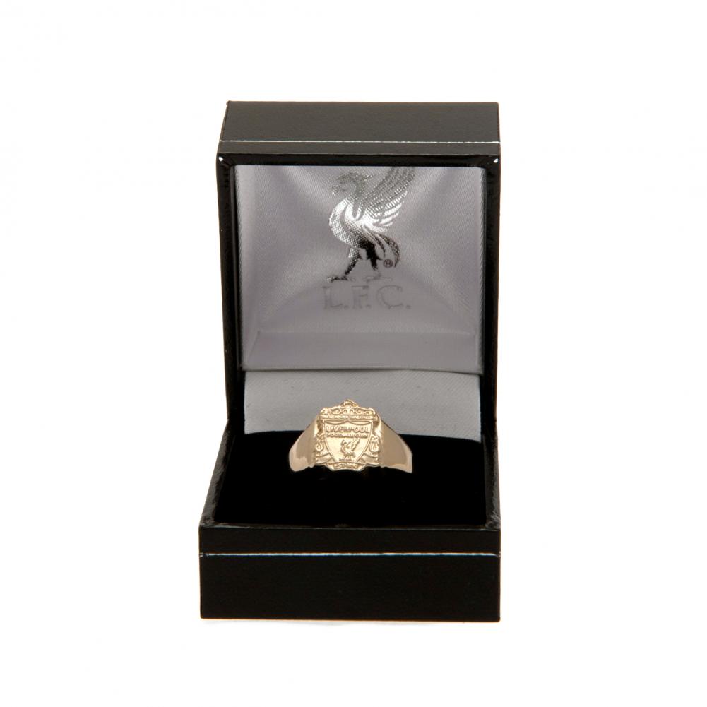Liverpool FC 9ct Gold Crest Ring Medium: 4 - Jewellery By Liverpool