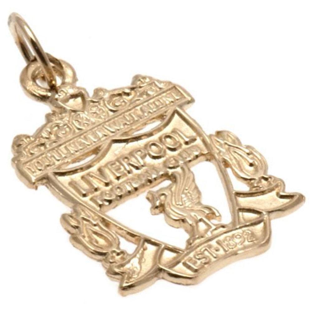 Liverpool FC 9ct Gold Pendant Crest Medium: 1 - Jewellery By Liverpool