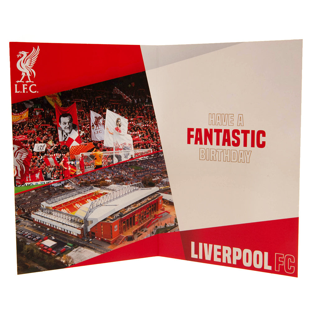 Liverpool FC Birthday Card With Stickers: 3 - Scarves By Liverpool