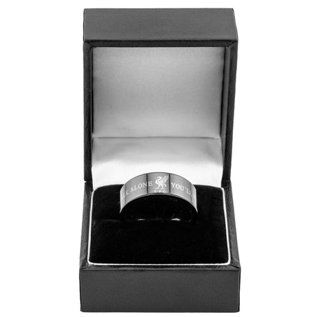Liverpool FC Black Ceramic Ring Small: 1 - Jewellery By Liverpool
