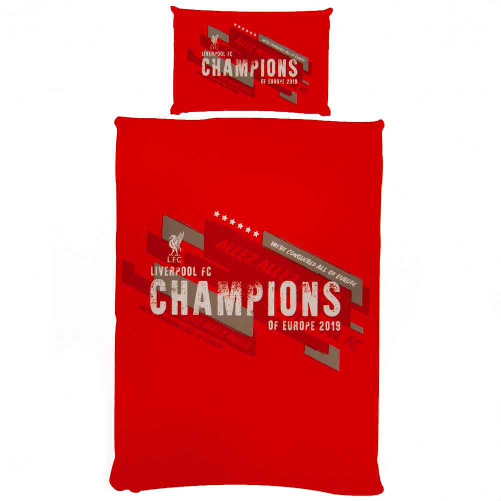 Liverpool FC Champions Of Europe Single Duvet Set: 1 - Bedroom By Liverpool