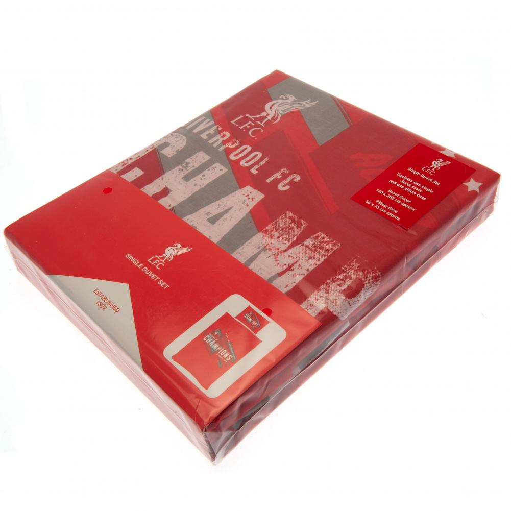 Liverpool FC Champions Of Europe Single Duvet Set: 3 - Bedroom By Liverpool
