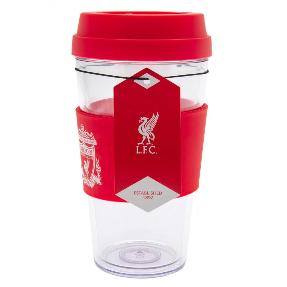 Liverpool FC Crest Silicone Grip Travel Mug: 3 - Mugs By Liverpool