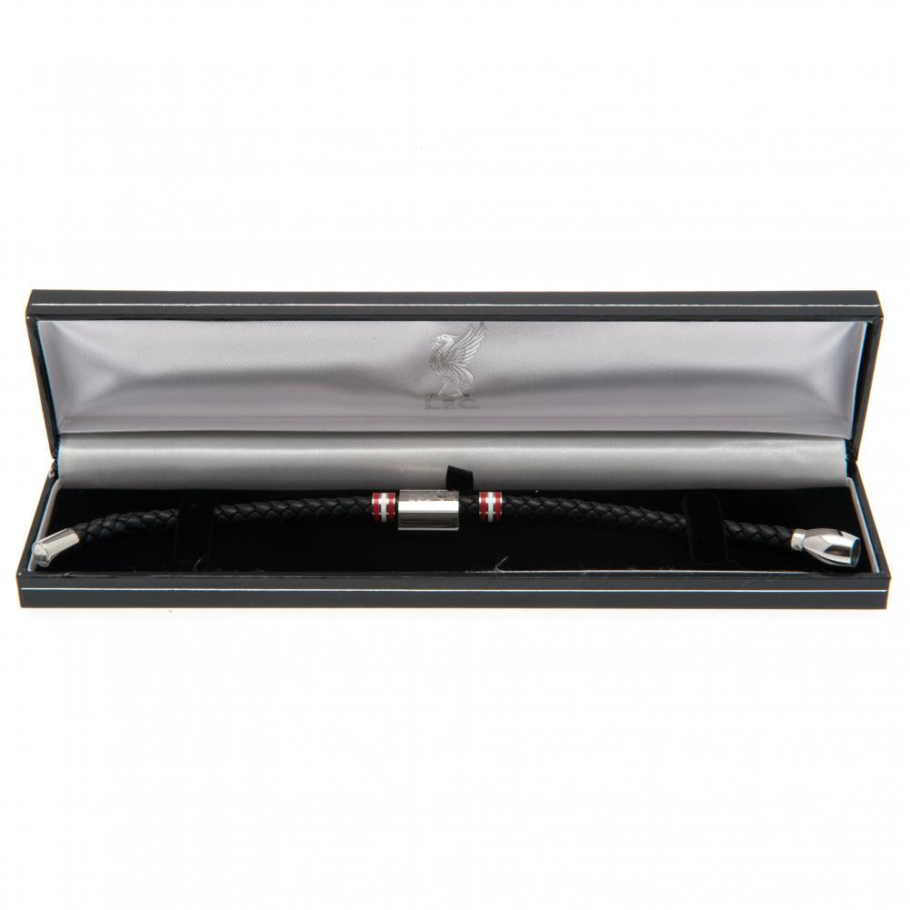 Liverpool FC Colour Ring Leather Bracelet: 3 - Jewellery By Liverpool