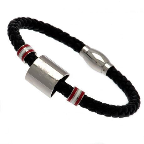Liverpool FC Colour Ring Leather Bracelet: 1 - Jewellery By Liverpool