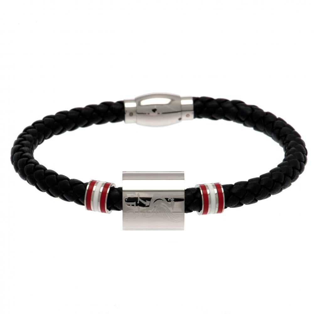 Liverpool FC Colour Ring Leather Bracelet: 2 - Jewellery By Liverpool