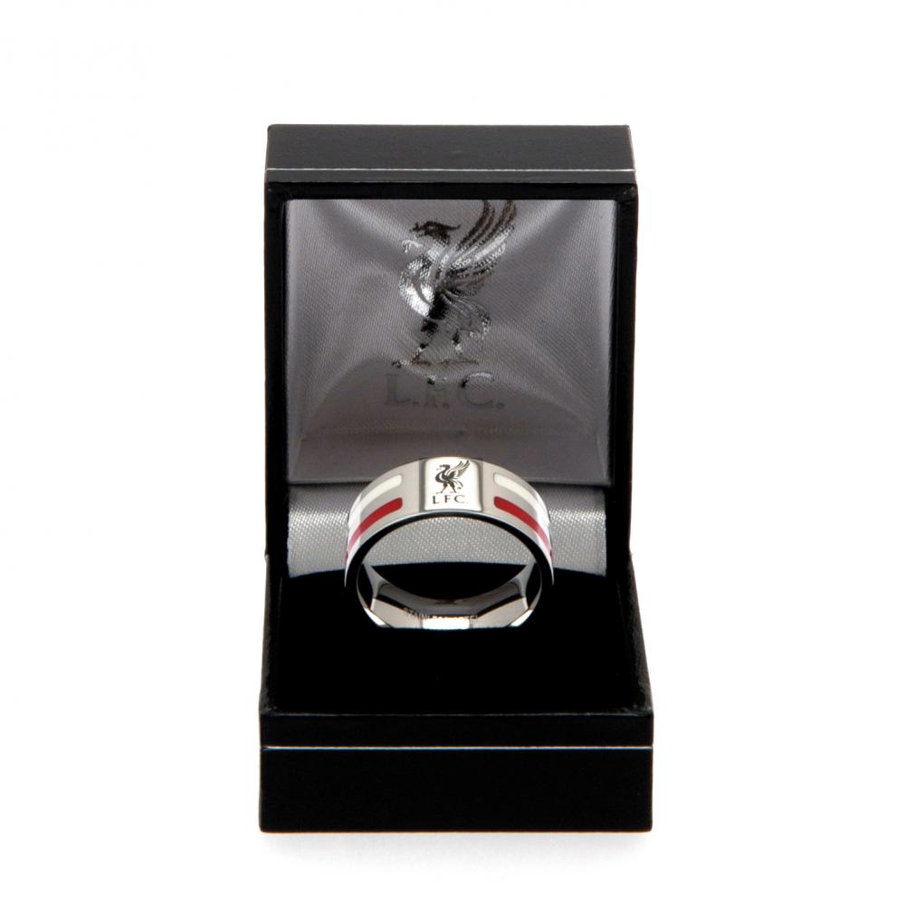 Liverpool FC Colour Stripe Ring Medium: 3 - Jewellery By Liverpool