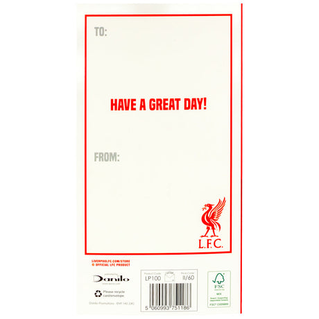 Liverpool FC Crest Birthday Card: 4 Greeting Cards By Liverpool