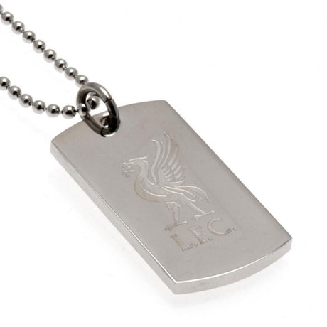 Liverpool FC Engraved Dog Tag & Chain LB: 2 - Jewellery By Liverpool