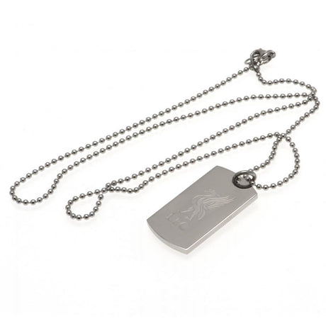 Liverpool FC Engraved Dog Tag & Chain LB: 3 - Jewellery By Liverpool
