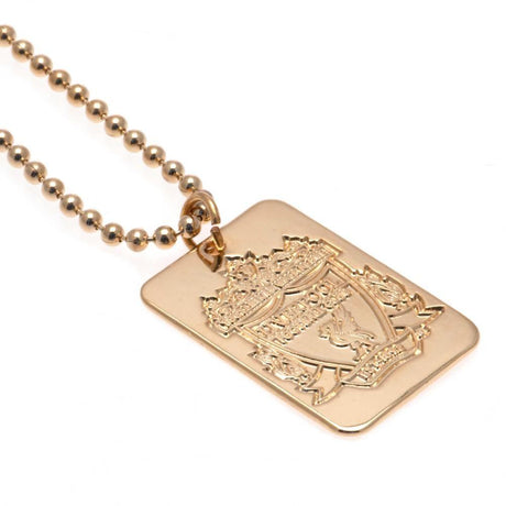 Liverpool FC Gold Plated Dog Tag & Chain: 2 - Jewellery By Liverpool